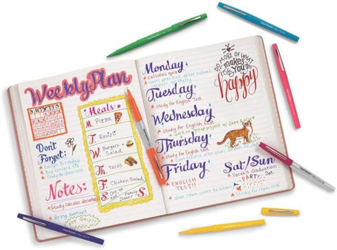 Paper Mate Flair Felt Tip Pens | Medium Point (0.7mm) | Sky Blue | 12 Count