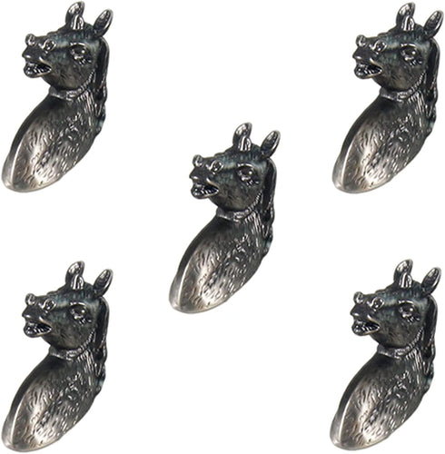 Frolahouse Drawer Knobs, 5 Sets Zinc Alloy Handle Horse Head Pull Cupboard Pulls,