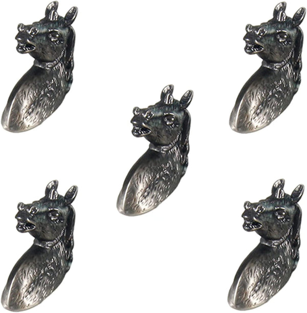 Frolahouse Drawer Knobs, 5 Sets Zinc Alloy Handle Horse Head Pull Cupboard Pulls,