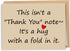 PUGAILA Funny Thank You Note Card for Him Her, Special Thank You Hug