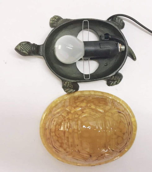 Brown Glass Turtle Night Light - Perfect for Study or Garden