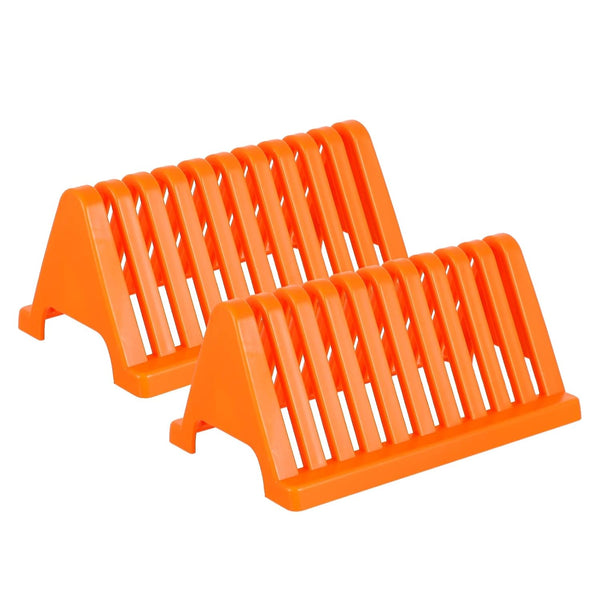 Biological Specimen Slides Holder, 2pcs Microscope Slides Staining Rack, Glass Slide Holder for Basic Biology Lab