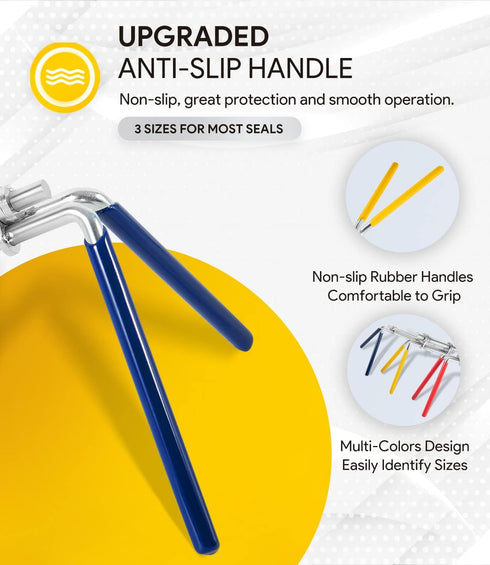 3 Pack Hydraulic Seal Installation Tools, Cylinder Piston Repair Seal Kit, U-Cup Rod Seal Installation Tool Set
