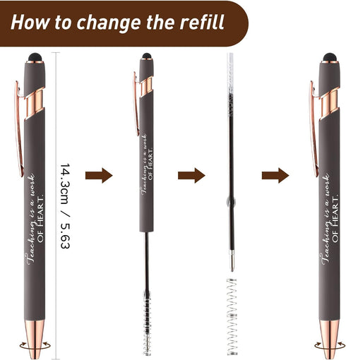 Fumete 30 Pcs Teacher Pens with Stylus Tip - Teacher Appreciation Gift Touch Pens for School Office