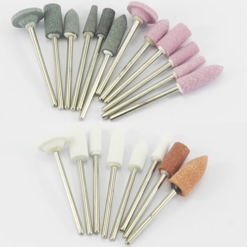 ?????????????? 100 Pcs Abrasive Grinding Stones with 3/32'' Shank for Industrial Polishing & Finishing