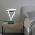 11.8inch-Unique 7 10W OUKANING LED Spiral Table Lamp, RGB Bedside Lamp, Colors Touch Changing Color Nightstand Lamp