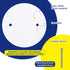 6 Pack 20 M3.5 5" 3.5" Shimeyao Ceiling Round Cover Plate Pcs Screws Junction Box Covers Holes Spaced White Round Blank