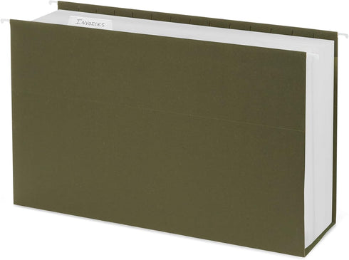 Blue Summit Supplies 25 Legal Hanging File Folders, Legal Size, Extra Large 4" Expansion, 25 Pack