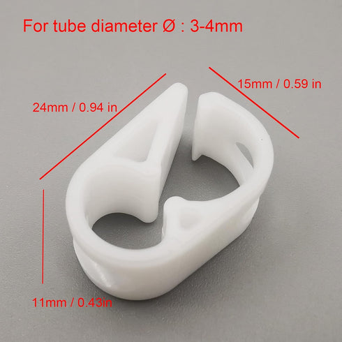 10PCS Plastic Tubing Clamps Unadjustable Flow Control Shut Off Tube Clip Laboratory Industrial Hose Pinch Valve