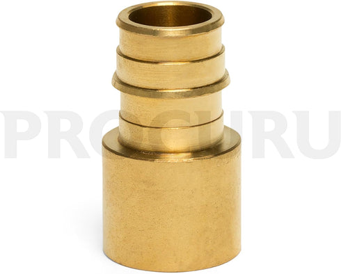 10-Pack 1/2" PEX-A x 1/2" Female Sweat Adapter, Expansion PEX-A F1960 Brass Plumbing Fitting