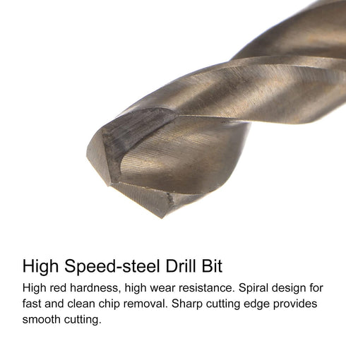 uxcell M6 x 1.25 H2 Left Hand Straight Flute Tap & Bit Set, 4.7mm M35 Cobalt HSS-CO Twist Drill Bit