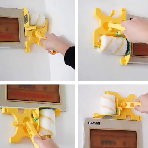 Paint Edger Roller Brush, Multifunctional Hand-held Clean-Cut Tool Kit for Home Room Wall Ceiling Painting