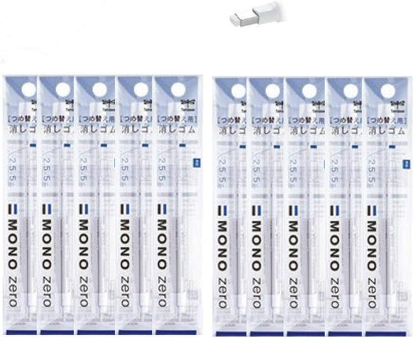 Tombow MONO Zero Pen-Style Eraser, 20 Refills, 2.5mm Rectangle Tip.