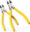 2 PCS Ultra Sharp Compact Wire Cutters 6-In and 5-In with Long Flat Nose Pliers for Crafts, Flowers, Plastics, and