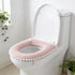 Generic Large Toilet Seat Cover, Fabric Washable Zippered Cushion for Bathroom Comfort