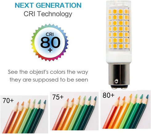 WingYauLung BA15D Bulbs 8W Dimmable 110V,Ba15d 3000K,75W T3/T4 Light(2-Pack) Led Double Contact Bayonet Base,Soft Warm