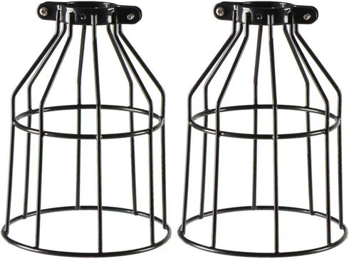 Pack of 2 Industrial Adjustable Light Fixture Lamp Guard, XIDING DIY Metal