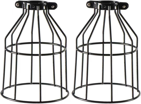 Pack of 2 Industrial Adjustable Light Fixture Lamp Guard, XIDING DIY Metal