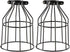 Pack of 2 Industrial Adjustable Light Fixture Lamp Guard, XIDING DIY Metal
