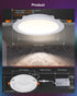 6 Inch, Dimmable 16W 1500LM 1 Pack DUSKTEC Smart Recessed Lighting RGBCW LED Recessed Ceiling Light Compatible