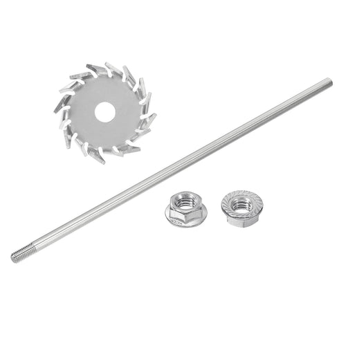MECCANIXITY 304 Stainless Steel Stirring Rod 11.81" Length with 1.57" ID Dispersion Disc for Industrial, Laboratory