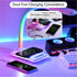 SMARTERIOR Sync,Dimmable RGB Gaming Desk Lamp with Music LED Lamp with Wireless Charging Station,USB Charging