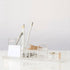 RUSSELL+HAZEL Acrylic Bloc Tape Dispenser, Clear, 4” x 4” x 1.5”, Gold, (32025)