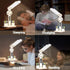 niccryle 3 Dimmable Foldable Led Desk Lamp with Fan Clock Light Study, Lighting Modes, Adjustable Table Lamp Eye Caring