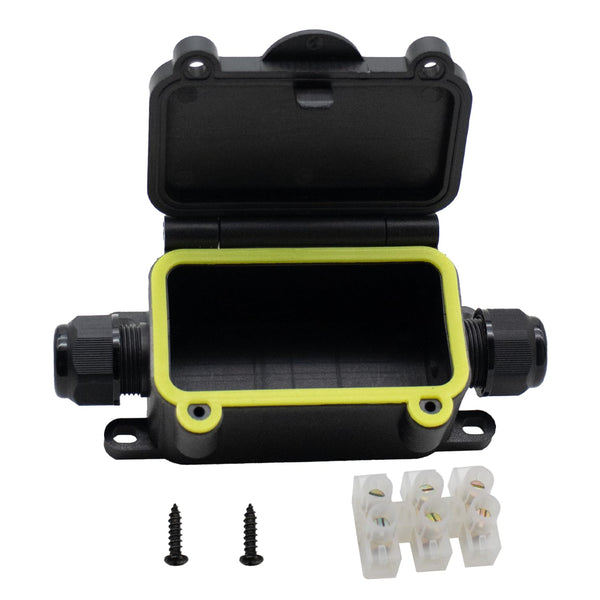 MAKERELE Mini Junction Box, Outdoor Waterproof IP68, 2 Way Plug Line Underground Electrical Junction Box