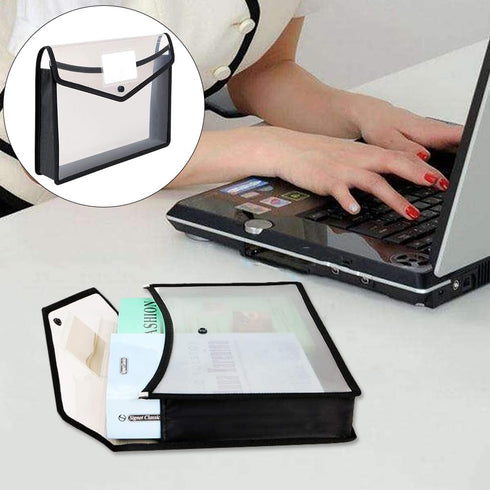 File Holder Transparent File Folder Files Envelope Document Folder Bag for Document Expanding File Wallet File Envelope A4 Wallet Plastic Wallets Clear Poly Envelopes