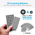 Rosjoy 800 6mm 3mm 3D 3D 3D (16 Dots & Scanning Markers for Scanner, High Precision Tracking & Positioning Dots