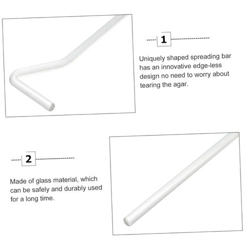 4pcs Glass Coating Rod Laboratory Cell Spreader Glass Cell Spreader Labs Glass Rod Tools Boom Pole Difusser Spreading Bar Glass Diffuser Cell Spreaders Major Stirring Rod