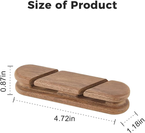 TFZUJDS Solid Walnut Cable Holder & Cord Organizer, Adhesive Cable Clips for Desk, Under Desk, Wall, Bedside & Car
