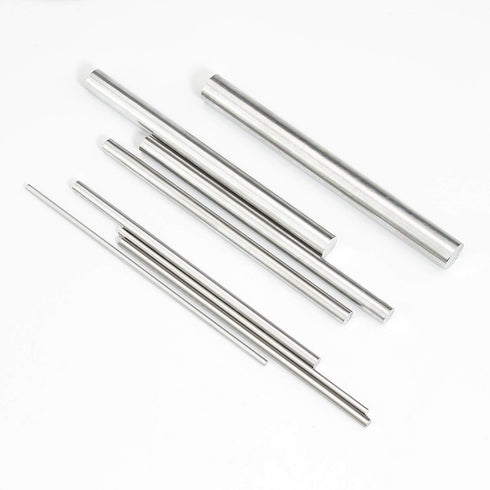 Diameter 2-10mm Aluminum Round Rods Bar for Knife Handle Material, 20PCS for DIY Craft