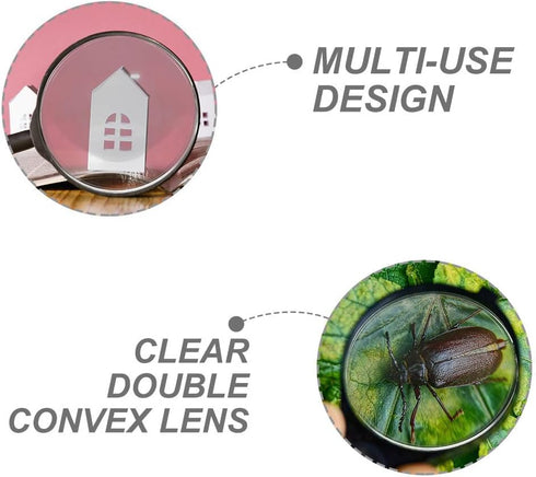 3D Set 6 Double Convex Lens Magnifying Glass of Optical Lenses for Science Education Physics Experiments and Teaching