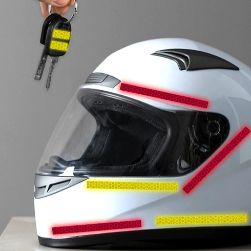 3 Rolls Reflective Tape, Outdoor Waterproof Warning Tape, Night Safety Stickers in Silver, Red, Yellow, 1 Inch x 30 Ft