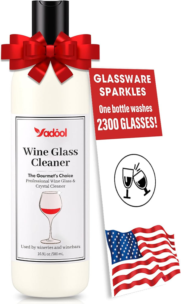 Wine Glass Cleaner and Crystal Cleaning Liquid, Effectively Removers Odors, Grease, Lipstick,