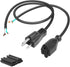 QTEATAK Male and Female Connector Extension Cord, 125V 15A 2-Pole 3-Wire, 50cm Female and 100cm Male Plug with AWG14