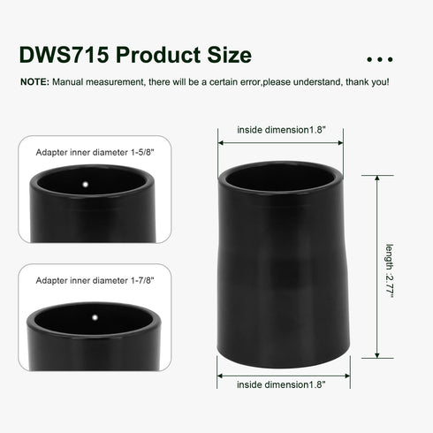 Miter Saw Vacuum Adapter for Dewalt, Dust Collection Adapter Compatible with DEWALT DWS715 DWS713 DW715 DWS716 DWS779