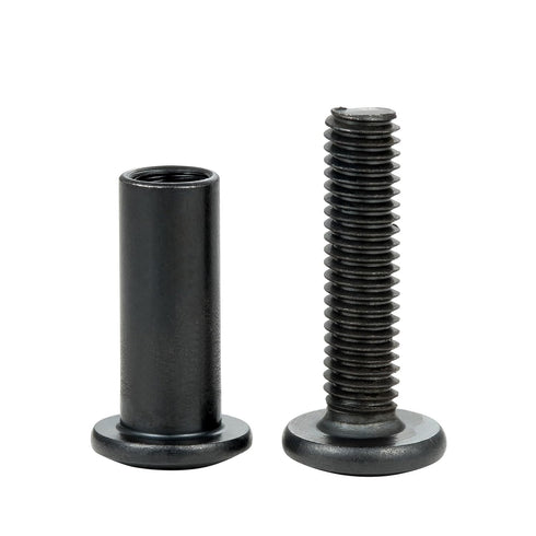 100 Sets M6x25mm Black Furniture Nut Bolt Binding Screw Socket Cover Bolt Fastener Connector Hexagon Socket Drive for