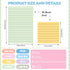 Yexiya 64 Pcs Lined Sticky Notes, Self Stick Notes with Lines, 1920 Sheets, Fresh Color