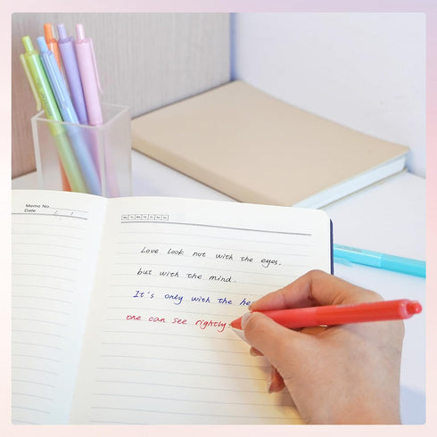 WRITECH Retractable Gel Ink Pens, Fine Point 0.7mm, Assorted Color Soft Grip, 8ct Extra Smooth Writing Set