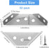 Sissinda 50Pcs (50 Universal Stainless Steel Furniture Corner Connector, Angle Corner Bracket with Screws, Corner