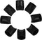 Homoyoyo 8pcs Folding Chair Replacement Parts Heavy Duty Plastic Stabilizer Caps Non-Slip Chair