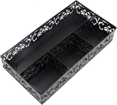 EasyPAG Desk Drawer Organizer with 3 Small Bins and 1 Long Bin,Black by EasyPAG