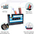 Tape Dispenser with Pen Holder - Retro Cassette Heat Tape Dispenser, Cute Roll Holder with Paperclips for Office Storage