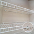 Wire Shelf Loop Clip Down Wall Clip, Heavy Duty Plastic Closet Shelf Bracket for Wire Shelving, 100 Pieces (White).