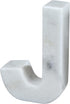 Handcrafted Natural Marble Letter J Bookend Solid Taj Mahal Marble Decorative Accent