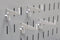 Wall Control Slotted Metal Pegboard Hooks Pack - 2-7/8in Long Reach Hook - White for Pegboard and Tool Board
