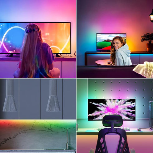 Strip9.8FT 144LEDs/M 5050 WS2812 IP65 DC5VNo Individually Addressable RGB LED SMD with IC Control Smart Flexible Dream